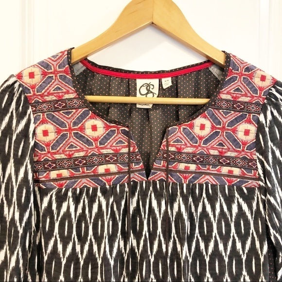 Anthropologie Tassel Boho Palamba embroidered top - Picture 3 of 6